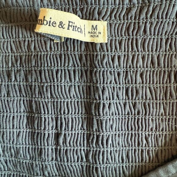 Abercrombie and Fitch Women’s Size Medium Blue Polka Dot Dress Flutter Sleeve - Picture 9 of 10